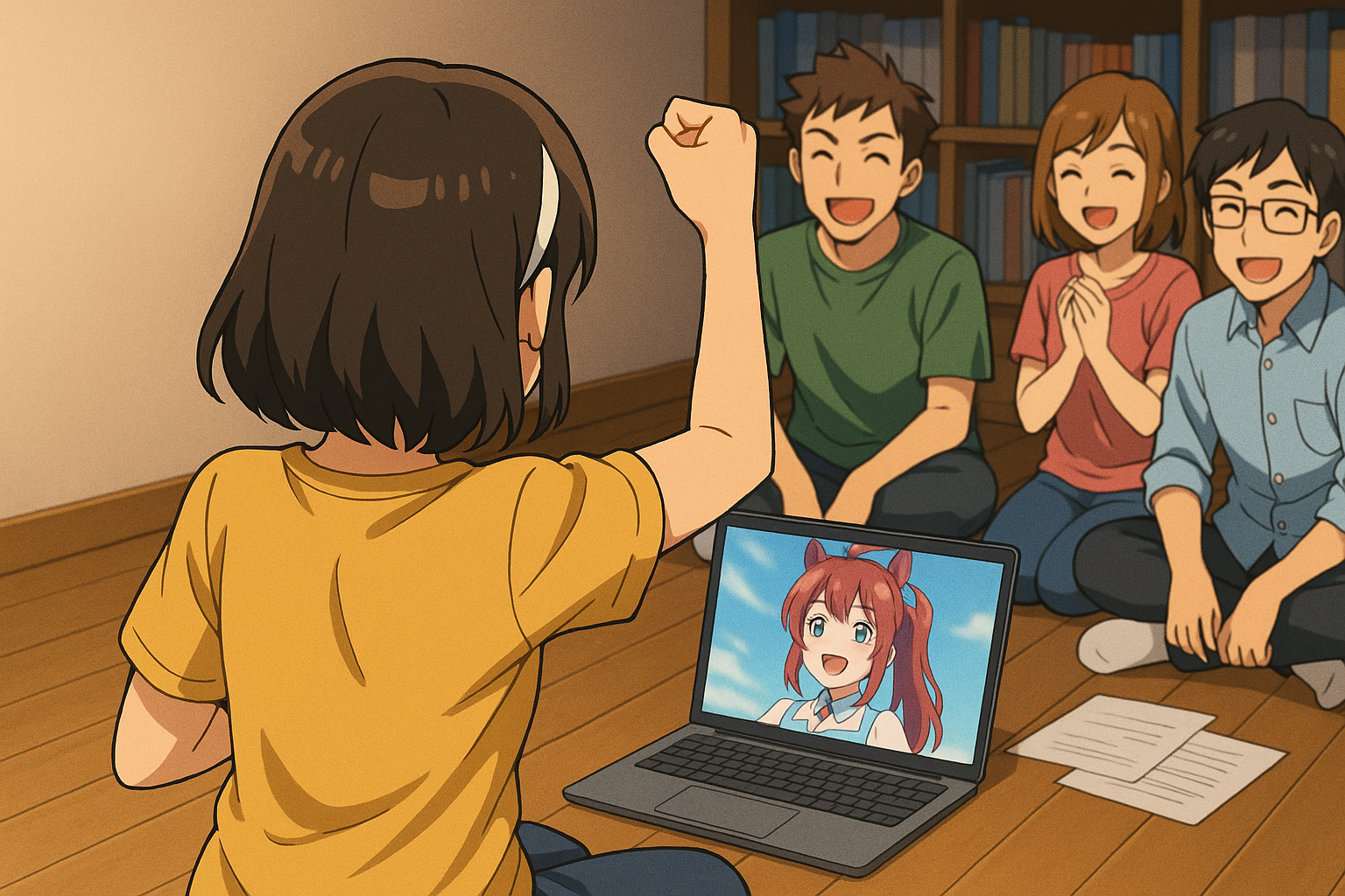 推し活によるポジティブな変化を象徴する画像