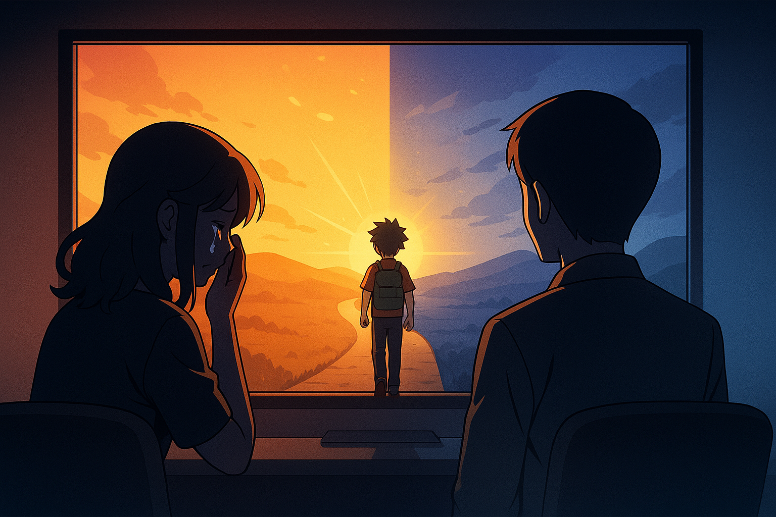 成長物語に対する感じ方の個人差を象徴するイメージ