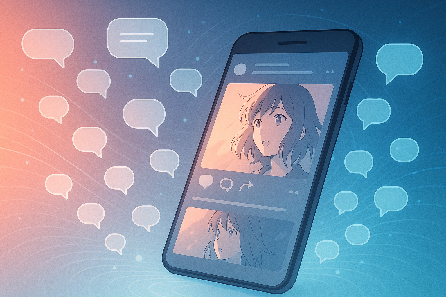 視聴者の反応と作品が呼応する様子の抽象イメージ。（本文テーマを補足）